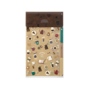 3ポケットクリアホルダー＜A5スリム＞ フラップ付 コーヒー柄(35464006)