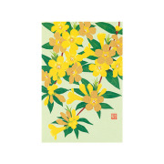 ポストカード ジャスミン柄 黄色(80021006)