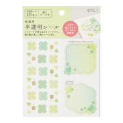＜シールのみ＞色紙用半透明シール 18枚 ＜S＞ クローバー柄(82724006)★色紙関連アイテムよりどり4点以上送料無料3/23まで★