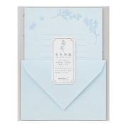レターセット 花色和紙 青A(86932006)