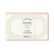 カードセット＜名刺サイズ＞ 活版 フレーム柄 ピンク(88566006)