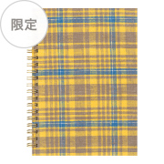 【限定】リングノート＜B6＞ リネン タータン 黄色(91804187)