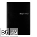 【ビジネスダイアリー】 B5 マンスリーホリゾンタル＋横罫メモ リング 黒 手帳 2027年版 22507006 ★手帳・ダイアリー今なら送料無料★