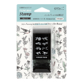 スタンプ 回転印 ダイヤル 花とトリ柄(35582006)