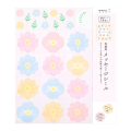 ＜シールのみ＞色紙用 寄せ書きシール16枚 花柄(82507006)