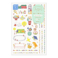 ゆるログ 水性ペンで書けるシール 2枚入 暮らし柄(82727006)