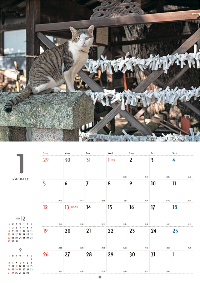まちかどの猫カレンダー2025（壁掛け） 株式会社 緑書房