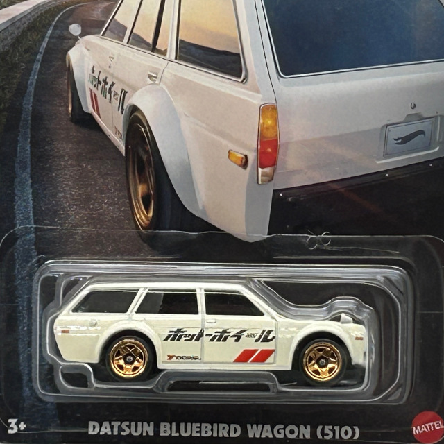 2024 HW Hot Wagons / Datsun Bluebird Wagon 510 WHT / ダッツン ブルーバード ワゴン 510