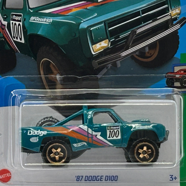 2024 HW Reverse Rake / '87 Dodge D100 TEAL / '87 ダッジ D100 