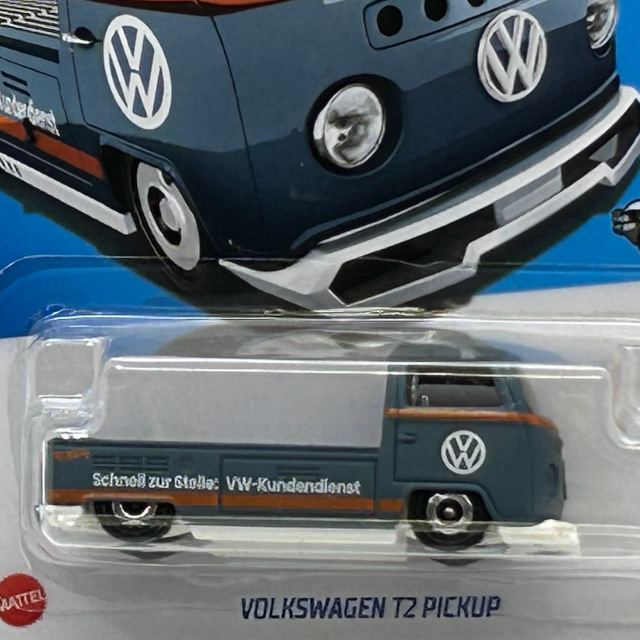 2024 HW Hot Trucks / Volkswagen T2 Pickup BLU / フォルクスワーゲン T2 ピックアップ