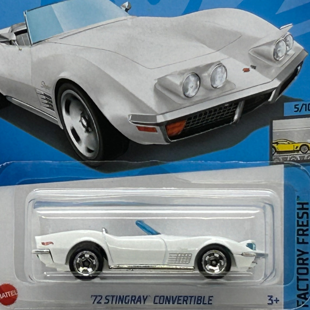 2024 HW Factory Fresh / '72 Stingray Convertible WHT / '72 スティングレイ コンバーチブル