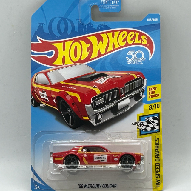 2018 HW Speed Graphics / 68 Mercury Cougar USA 50th Card / '68 マーキュリー クーガー USA50カード