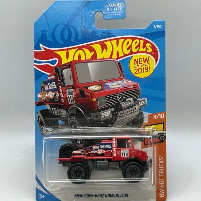2019 HW Hot Trucks / Mercedes-Benz Unimog 1300 RED / メルセデス ベンツ ウニモグ 1300