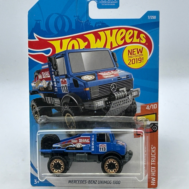 2019 HW Hot Trucks / Mercedes-Benz Unimog 1300 BLU / メルセデス ベンツ ウニモグ 1300