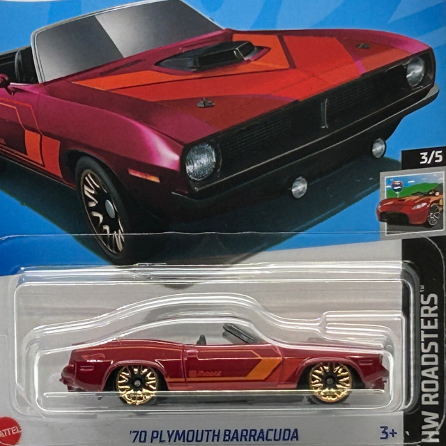 2024 HW Roadsters / '70 Plymouth Barracuda RED / '70