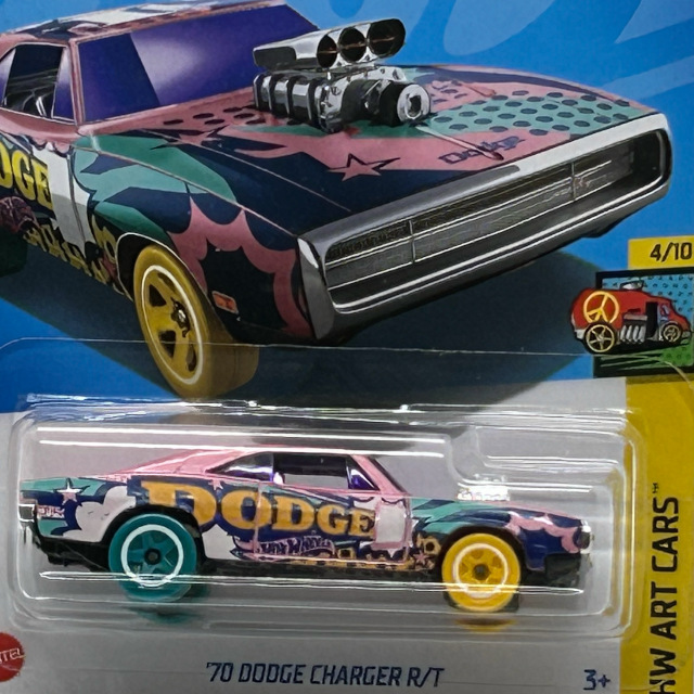 2024 HW Art Cars / '70 Dodge Charger RT / '70 ダッジ チャレンジャー RT