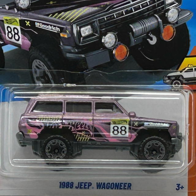 2025 HW Hot Trucks / 1988 Jeep Wagoneer / 1988 ジープ ワゴニア / USA Card