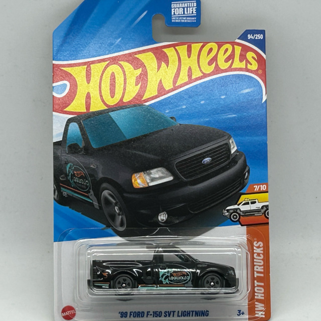 2025 HW Hot Trucks / '99 Ford F-150 SVT Lightning USA Card / '99 フォード F-150 SVT ライトニング USAカード