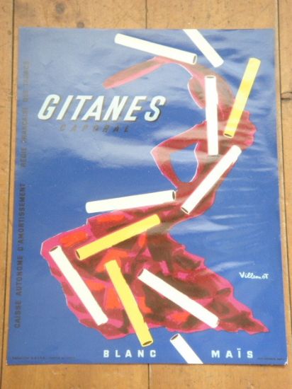 GITANES ビンテージポスター ヴィルモ