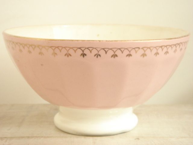 アンティークカフェオレボウル ピンク