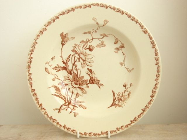アンティークスープ皿 KG Luneville MARGUERITE