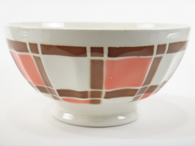 アンティークカフェオレボウル ブラウンバンブー Luneville製