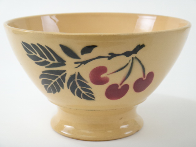 アンティーク カフェオレボウル チェリー BADONVILLER製