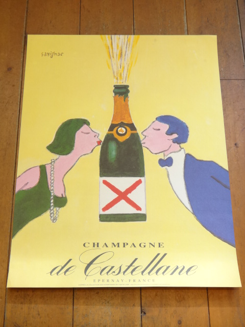 サヴィニャック シャンパン カステラーヌ ポスター Savignac CHAMPAGNE DE CASTELLANE