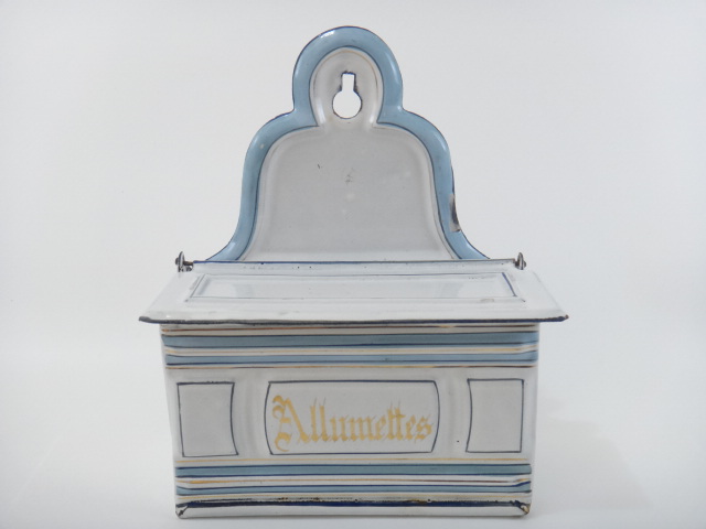 フランス アンティーク ALLUMETTES 缶 マッチ入れ
