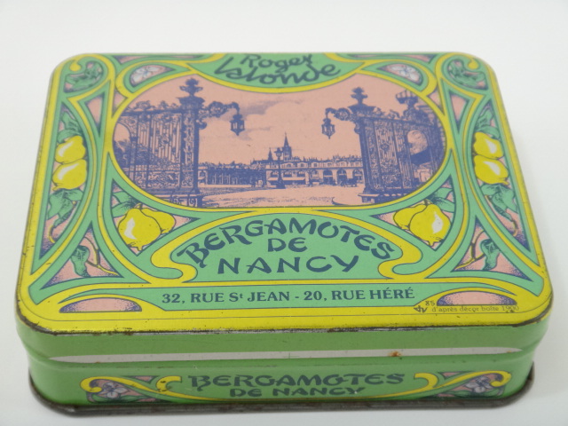 フランス アンティーク キャンディー缶 BERGAMOTES DE NANCY