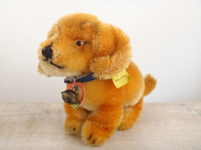 アンティーク シュタイフ 子犬のダックスフント Steiff Bazi 10cmサイズ