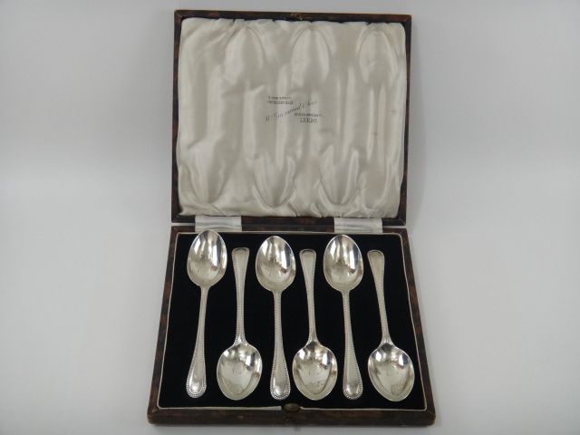 アンティーク スターリングシルバー ティースプーン 6本セット James