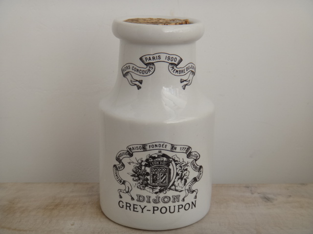アンティーク ディジョン マスタードポット DIJON GREY POUPON Digoin & Sarreguemines 製