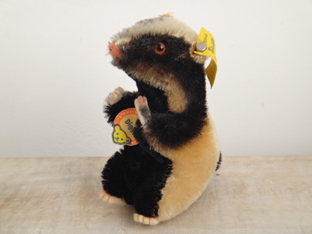 アンティーク シュタイフ アナグマ Steiff Diggy 10cmサイズ