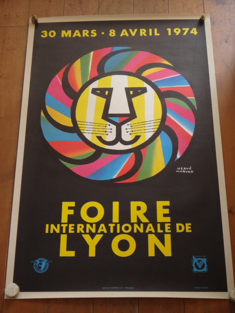 エルベ モルバン ビンテージポスター FOIRE DE LYON 1974年