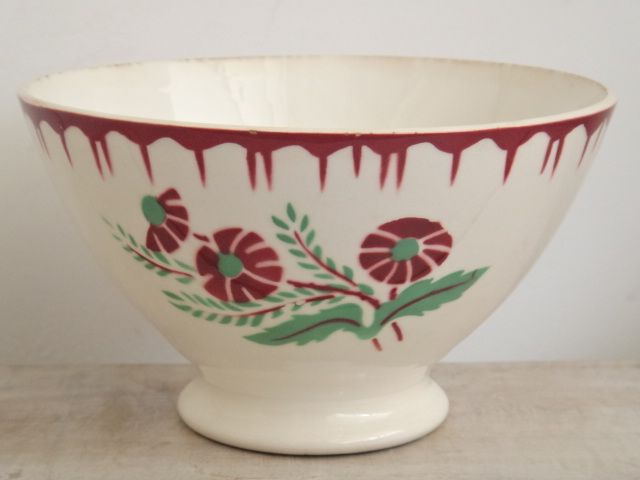 フランス アンティーク カフェオレボウル Sarreguemines