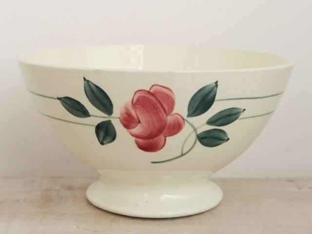 フランス アンティーク カフェオレボウル バラ MADO