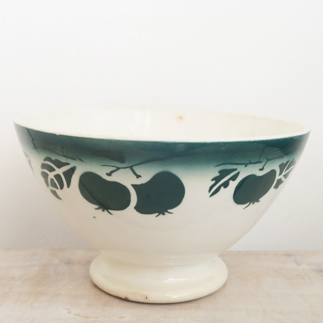 アンティークカフェオレボウル リンゴ Sarreguemines