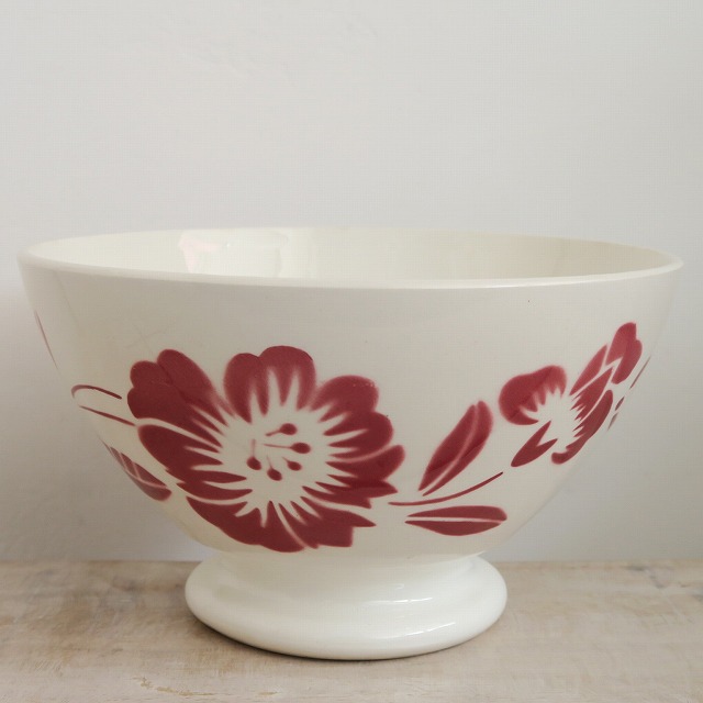 アンティークカフェオレボウル ハイビスカス Digoin