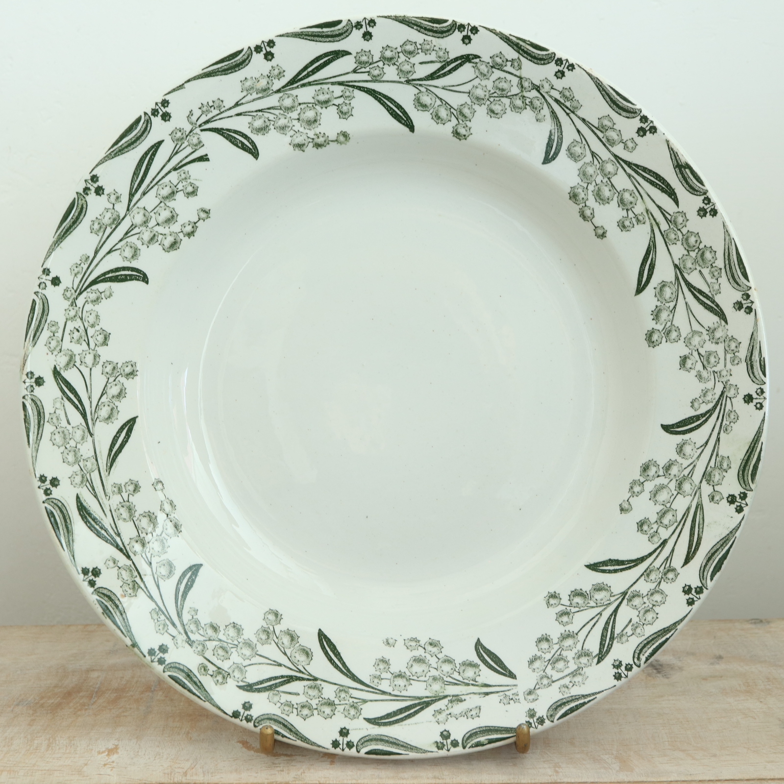 アンティーク プレート 深皿 ミモザ MIMOSA フランス サンタマン製