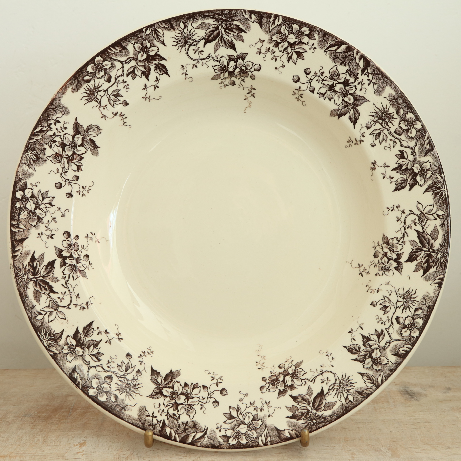 アンティーク プレート アルファン 深皿 フランス サルグミンヌ製 ALPHAND U&C SARREGUEMINES