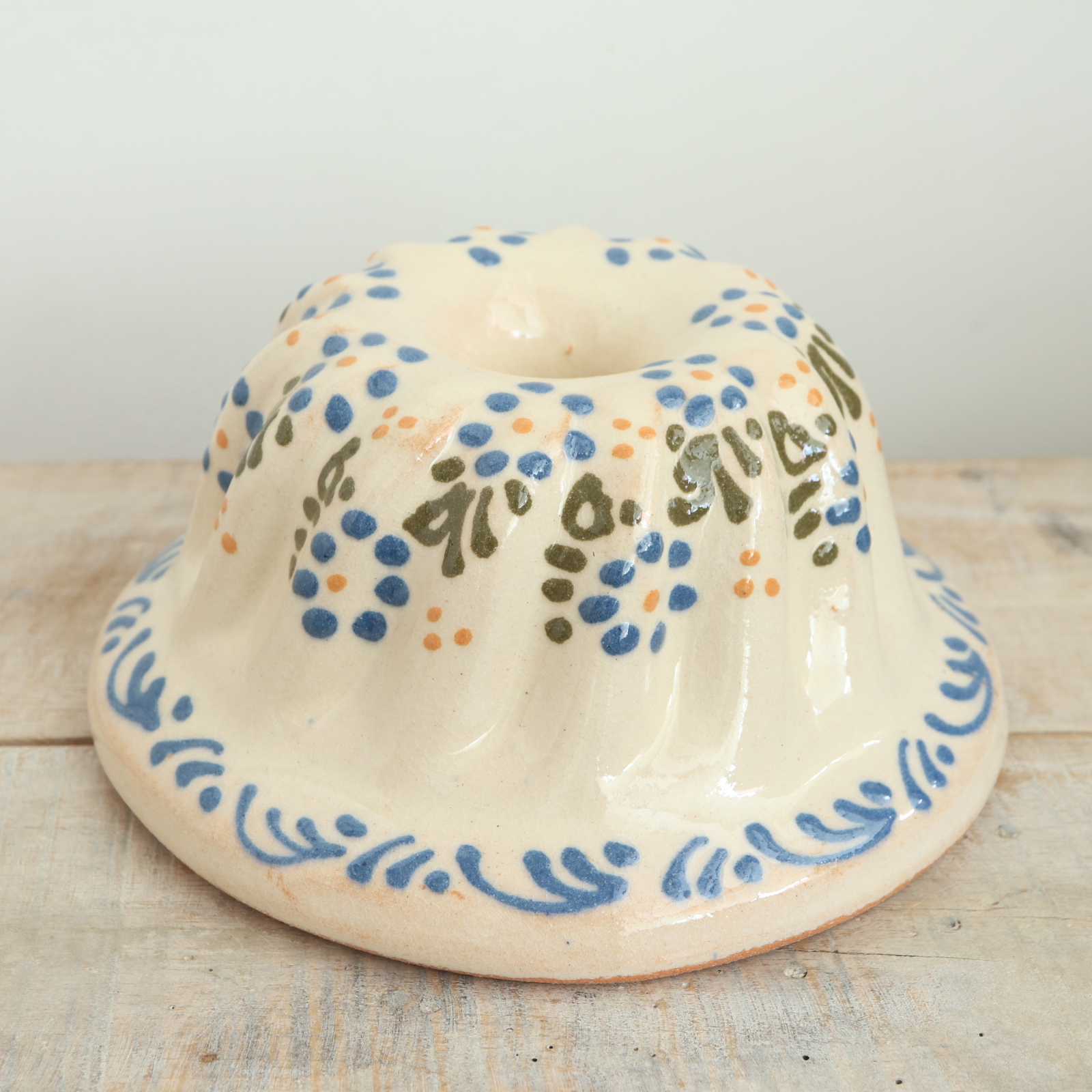 スフレンハイム　クグロフ型 クグロフ型 小花 ダークブルー 16cmサイズ アルザス地方