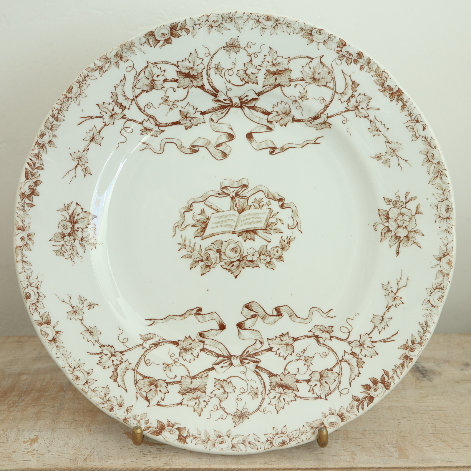 フランスアンティーク　ショワジールロワ　ポンパドール　デザート皿 アンティーク プレート デザート皿 CRANIT フランス