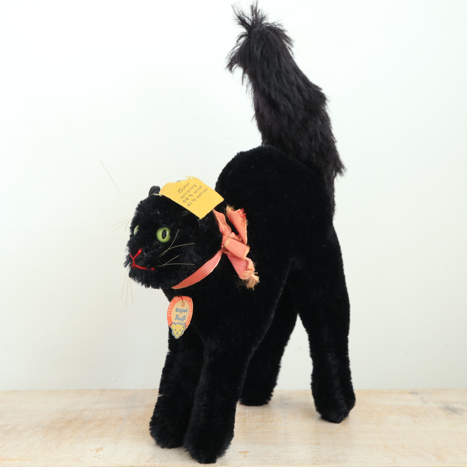 ビンテージ　シュタイフ　黒猫　パペット　ブラックキャット Steiff black cat - Etsy 日本