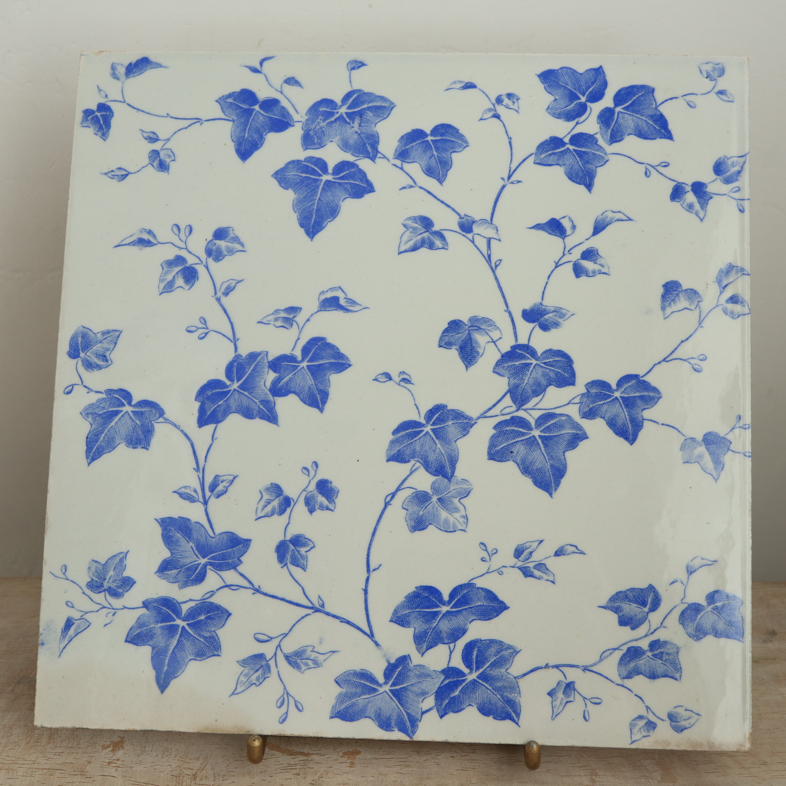 アンティーク タイル アイビー フランス クレイユモントロー製 Creil Montereau