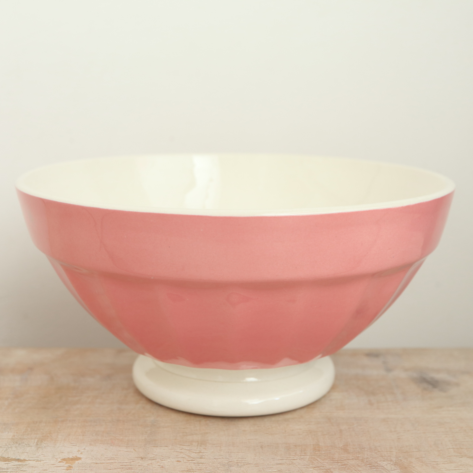 アンティーク カフェオレボウル ピンク フランス ディゴワン&サルグミンヌ製 DIGOIN & SARREGUEMINES