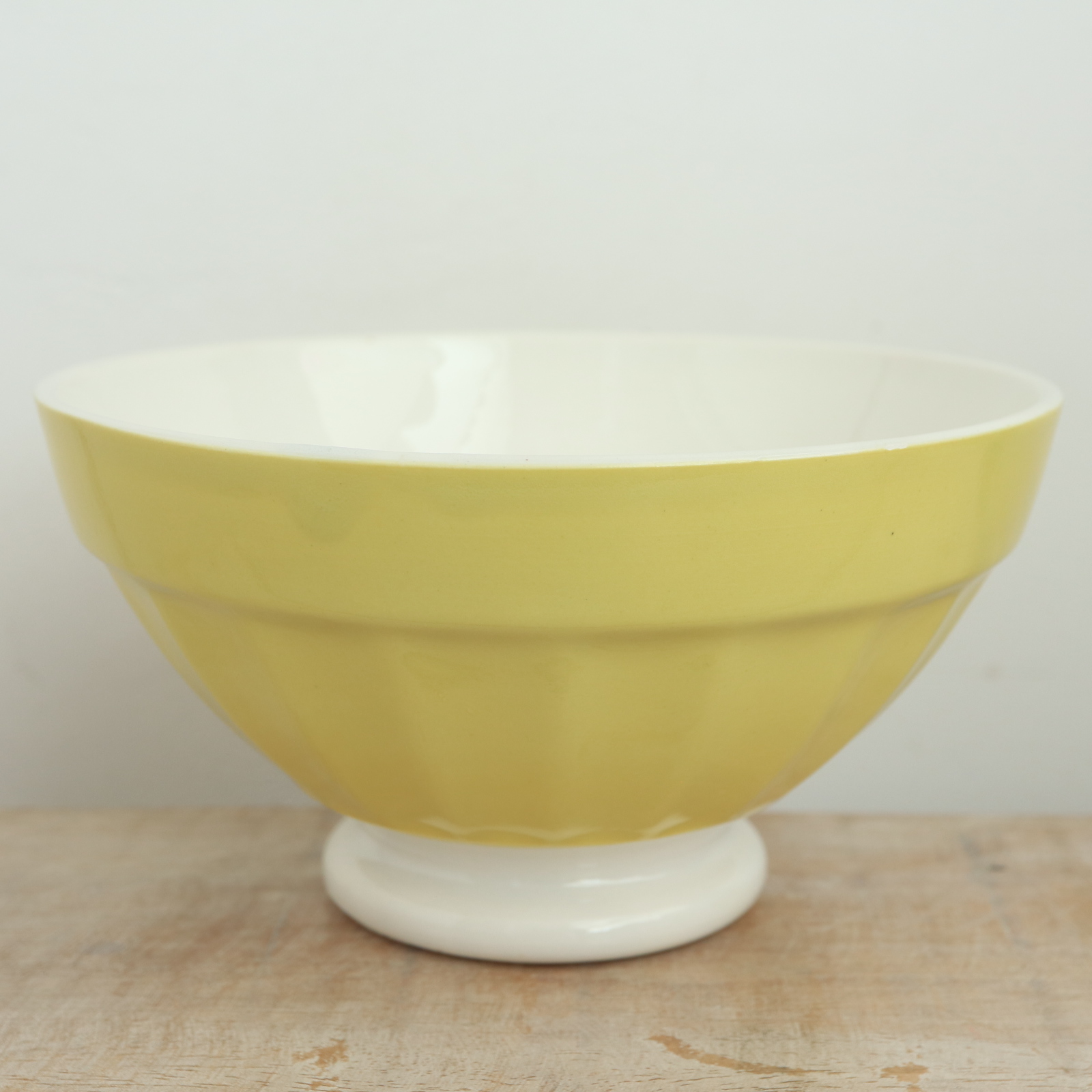 アンティーク カフェオレボウル イエロー フランス ディゴワン&サルグミンヌ製 DIGOIN & SARREGUEMINES