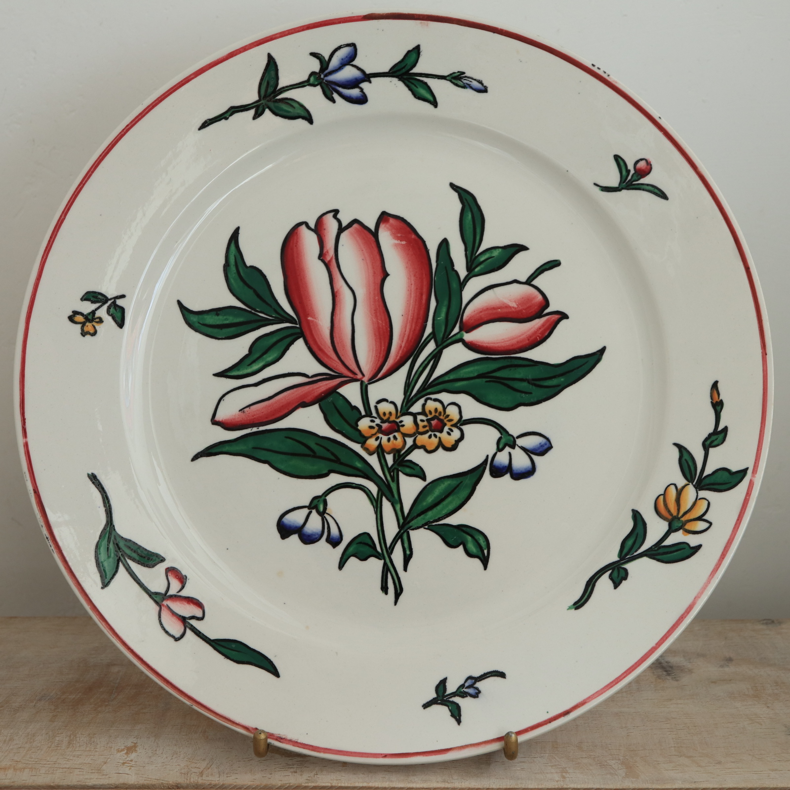 アンティーク プレート 皿 フランス サルグミンヌ製 SARREGUEMINES