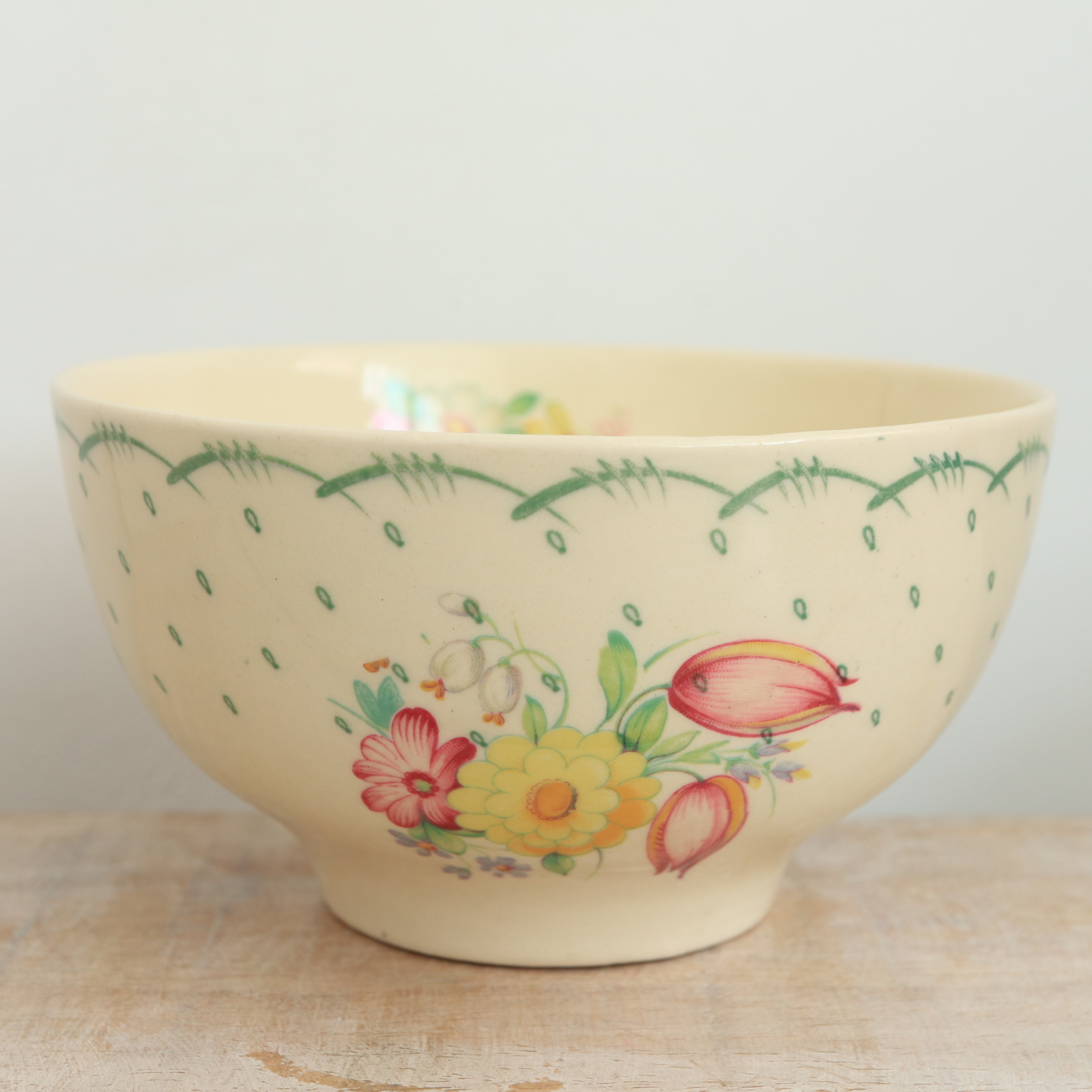 スージークーパー グリーン プランタン 小花 シュガーボウル SUSIE COOPER