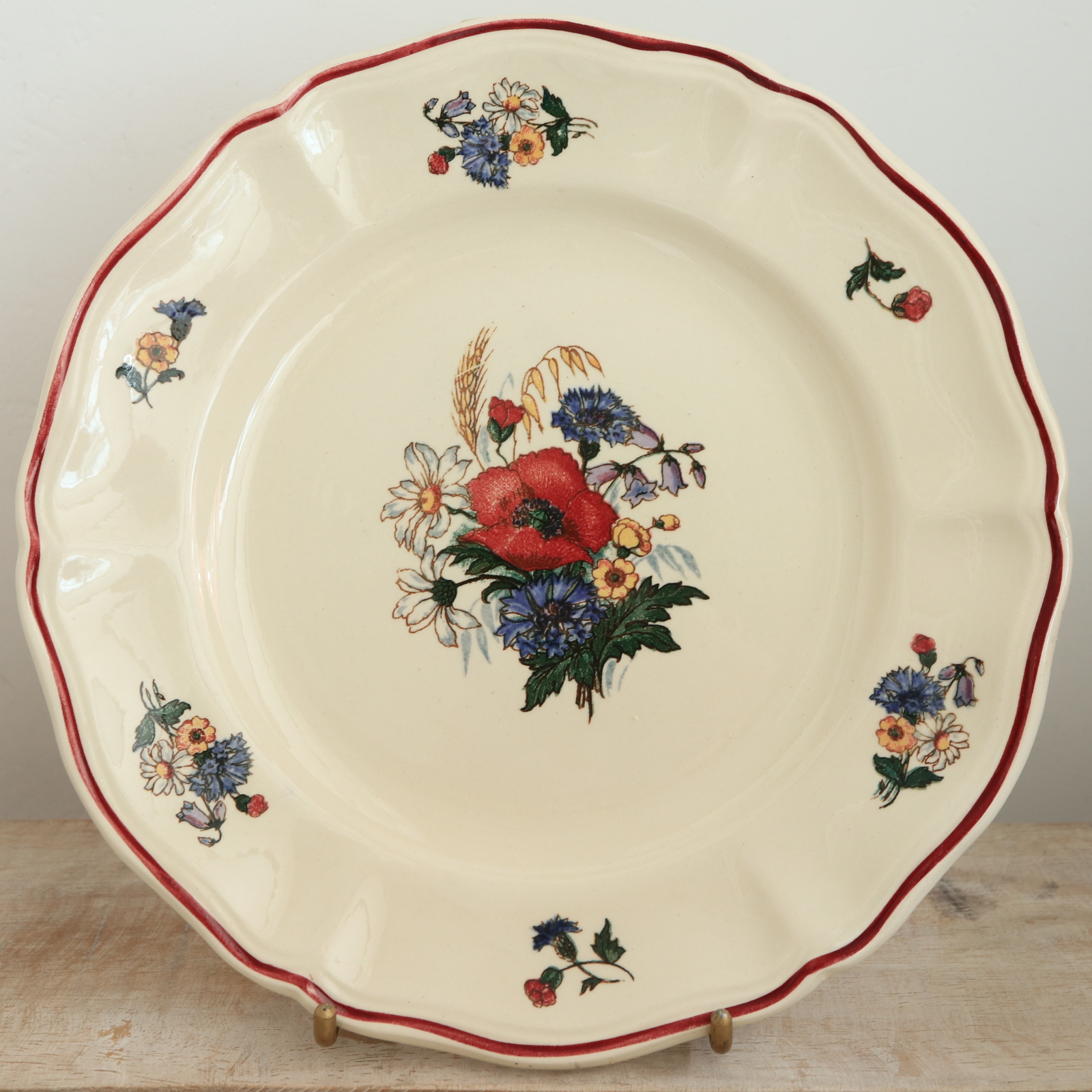 アンティーク プレート アグレスト デザート皿 フランス サルグミンヌ製 Agreste SARREGUEMINES